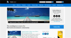 Desktop Screenshot of hotelanalyst.co.uk